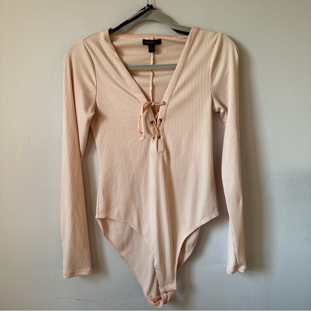 Material Girl Ribbed Top in Cream